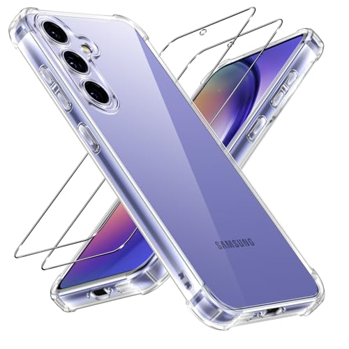 Pnakqil Klar Hülle für Samsung Galaxy A54 5G mit 2 Stück Panzer Schutz Glas, Transparent Stoßfest Schutzhülle, Dünne Wei...