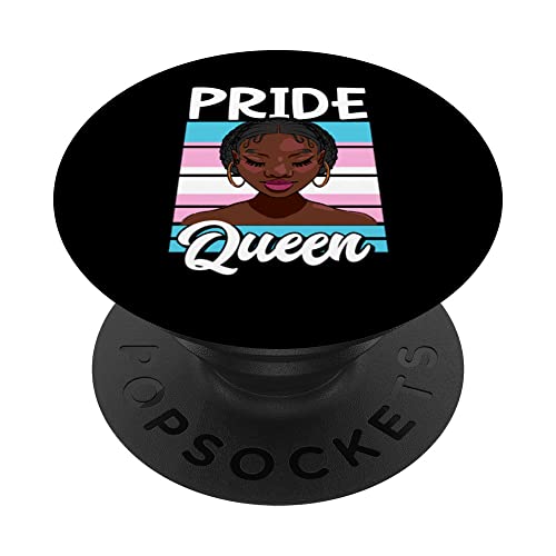 Transgénero Pride Queen LGBT-Q Retro Bandera Trans Color Aliado PopSockets PopGrip Intercambiable
