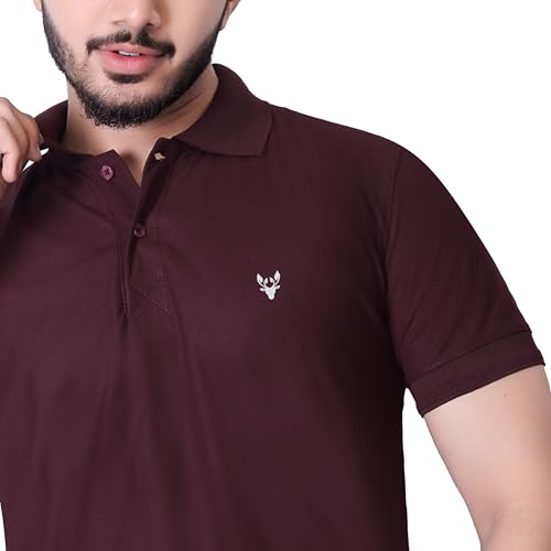 Image of Men's Premium Polo T-Shirt | Classic Collar | Smooth Finish | Half Sleeve Casual Wear (XS to 3XL)