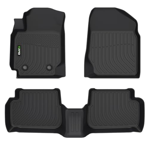 HAFIDI Floor Mats Custom for Toyota Corolla 2003-2008 (for Models Without Heating Vents Below The Front Row Seat) All Weather TPE Heavy Duty Non-Slip Automotive Floor Liners Accessories Black