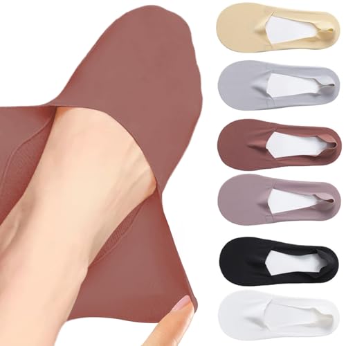 Thin No Show Socks Womens, Low Socks Non Slip Flat Boat Cut Thin Lightweight Sock Ice Silk Surface & Cotton Sole
