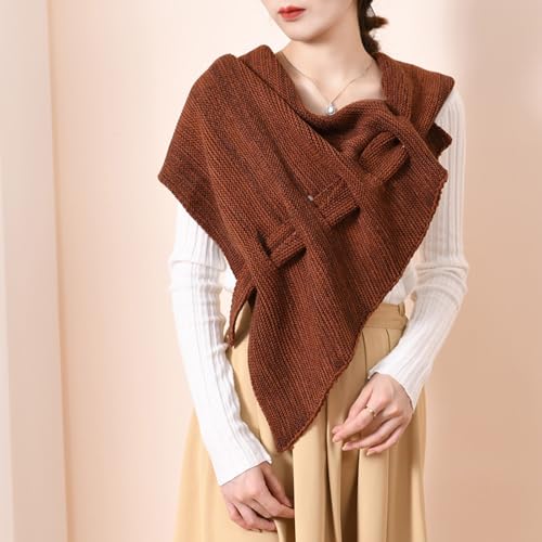 Women's Triangle Shawl Scarfs Autumn Winter Warm Cozy Fashion Knitted Shawl Wraps3