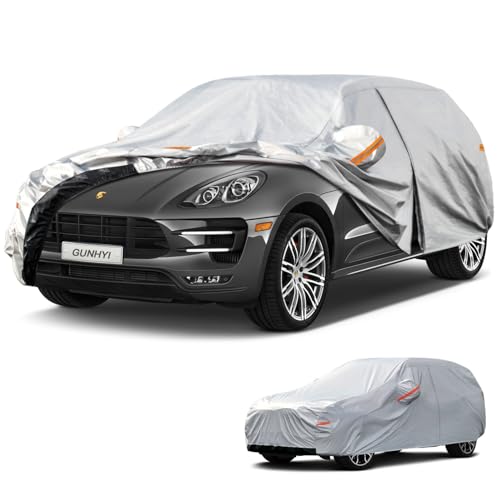 Image of GUNHYI 6 Layer SUV Car Cover Custom Fit Porsche Macan (2014-2026) Waterproof All Weather, Heavy Duty Outdoor Snow Sun Rain Uv Protection (Ships from US Warehouse, Delivery 3-8 Days)