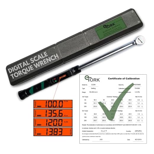 eTORK (EC3250) 1/2-Inch Drive"Click Style" Digital Torque Wrench (25-250 ft.-lb./33.9-339 N.m)
