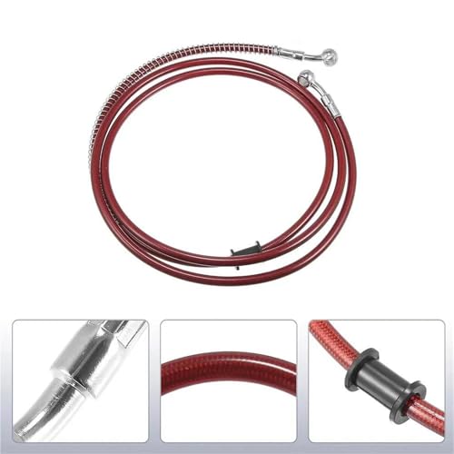 Durite de frein tressée 100cm en acier inoxydable avec raccords banjo 28° pour moto