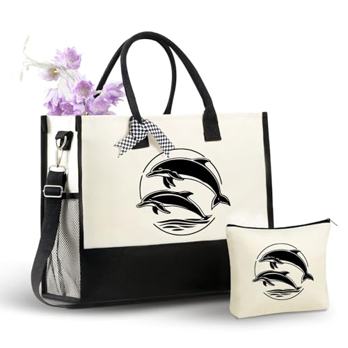 Bolso tote de lona InnoBeta con cierre y correa miniatura 1