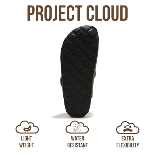Image of Project Cloud 100% Genuine Leather Footbed Clogs for Women - Memory Foam Arch Support Slippers for Women - Trendy Slip-ons Women's Mules & Clogs Sandals