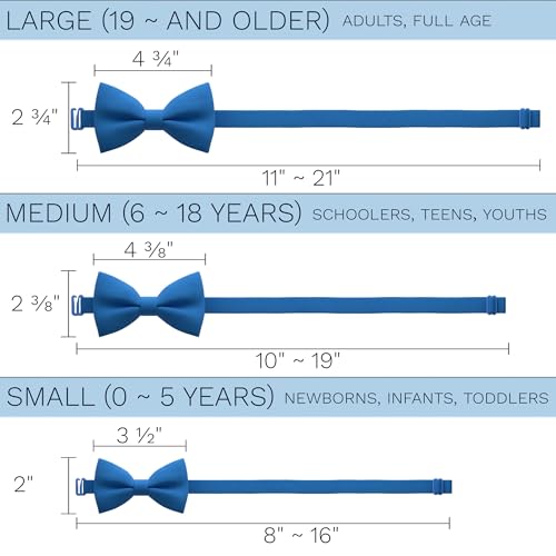 Image of Bow Tie House Mens Bowties Pre-tied Shape Clip on Bowtie Solid Men Formal Wear for kids, baby boys, toddler any age bow ties