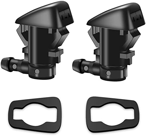 Windshield Washer Nozzle Kit fit for 2005-2016 Jeep Grand Cherokee, 2005-2013 Chevy Malibu, 2005-2010 Pontiac G6, 2007-2010 Saturn Aura, Replace #55372143AB, 15247800, 55156427AB, 55079049AA, 2PCS