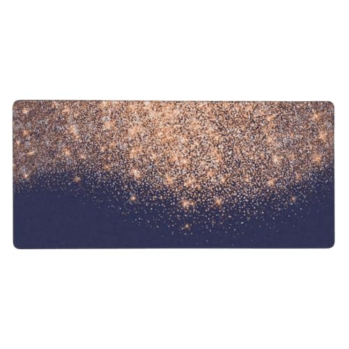 Tapis de souris grand format maquillage pailleté bleu rose 40x90cm avec base antidérapante