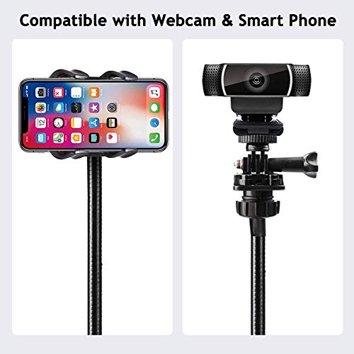 Support flexible pour webcam et téléphone de 27 pouces avec pince - 4