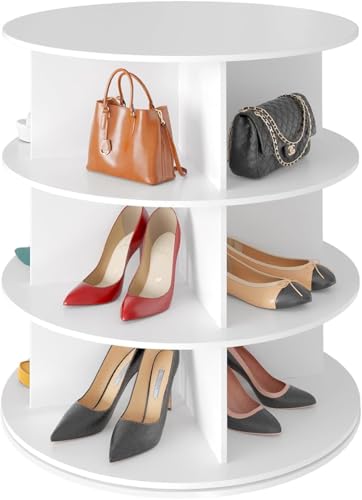 Image of The Artment 3- TierTwist Rotating Organizer Tower | 360 Swivel Multi-Purpose Storage Rack for Shoes, Makeup, Skincare, Pantry Items | Shoes Rack | Space-Saving Organizer for Home & Office