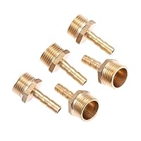 Pilang Zxxin-raccordi per Tubi 5PCS metrica Maschio Filettatura Ottone Raccordo Adattatore del connettore accoppiatore 2,5 Millimetri - 10 Millimetri OD Hose Barb M3 M4 M5 M6 M8 Buona qualità