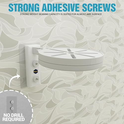 Image of Bectro PVC CCTV Camera Wall & Ceiling Mounting Bracket, Strong Adhesive Direct Sticking Drill Free, for Indoor & Outdoor Use (Pack of 4 Set)