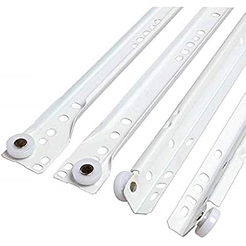 Laurey 10522 White Bottom Mount Euro Slide-22 Inch-Pair Drawer Slide, 22 Inch Cover