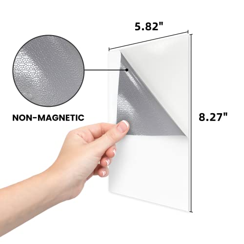 Image of T&W SAME FILM Dry Erase Board Sticker- Whiteboard Stickers-5.82''X8.27'' Removable Dry Erase Sheets- Fridge Magnetic Paper Alternatives For Desk /Refrigerator /Door /Home /Office /Classroom (White-6Pcs)