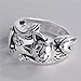 Jiajiazi Lazy cat ring for women and men, cute stretchy back cat animal ring Jewelry gift for Statement Mothers Day Fashion Party Gifts (8)