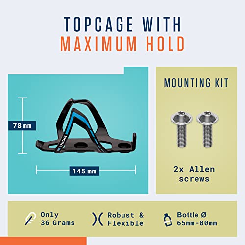Alphatrail Bike Bottle Cage Max I Lifetime Anti-Breakage Guarantee 36g Lightweight Design I Incl. Fixing Screws I Compatible with Cube, SKS, Elite, Topeak and other drinking bottles - Image 7
