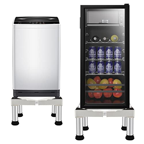 Podest für Waschmaschine FüßEhöHen 10/15/20/25cm Tiefkühltruhe Untergestell 50-75cm Kühlschrank Verstellbare Sockel Möbelträger füR Geschirrspüler Antivibrationsmatte