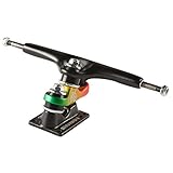 Gullwing Sidewinder II 185mm Hi Black / Rasta Skateboard Trucks - 10' Axle (Set of 2)