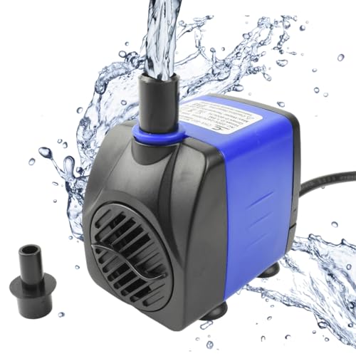 Image of Conquerall CHA-850 230GPH 900L /H AC 110V Submersible Pump 15W Fountain Pump with Flow Control 5.25ft High Head for Fish Aquariums, Pet Fountains, Indoor or Outdoor Pond Fountains and Pumps Hydroponics