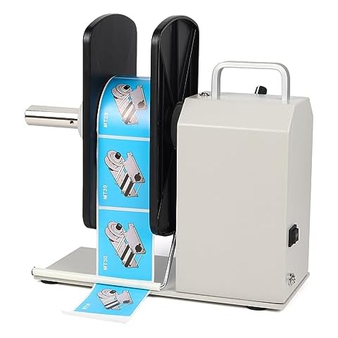 SOKO Automatic Label Rewinder Machine, Label Rewinding Machine, 1"/1.5"/3" Core Holder, Max Label Width 4.72", Bidirectional Rewinding, Synchronized with Printer, Speed Adjustable, AC 100V-240V Cover