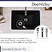 DeerValley Black Undermount Bathroom Sink 18'' x 13'' Rectangular Ceramic Bathroom Wash Basin with Overflow Hole DV-1U306B
