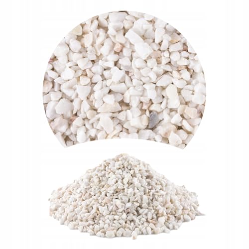 TD STONES Malawi Kies Weiß Dolomit 8kg 1-4mm – pH-stabilisierender Naturkies für Biotop-Aquarien, Fische & Garnelen – Dekorativer, schadstofffreier Bodengrund für Pflanzen, Aquascaping & Aquariendeko