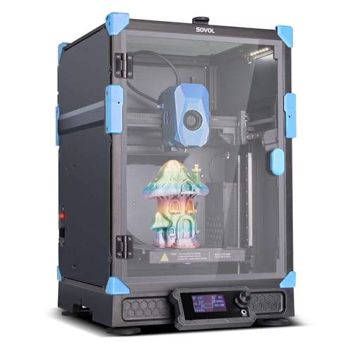 Image of Sovol Zero 3D Printer, 1200mm /s High Speed CoreXY 3D Printers with Eddy Scanning & Pressure Sensing, 350℃ Nozzle & 120℃ Heated Bed Heating, XYZ Full Linear Rails Open Source Build Volume 6X6X6in
