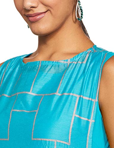 Image of Amazon Brand - Myx Women's Regular Fit Kurta in Poly Chanderi
