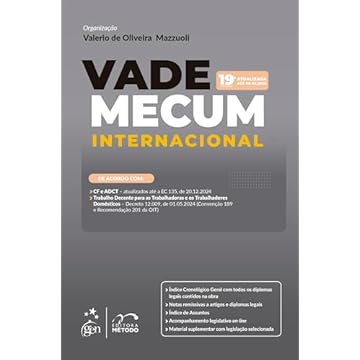 Capa do livro Vade Mecum Internacional - 19ª Edição 2025