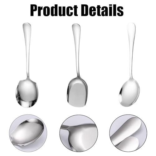 3 Pcs Serving Spoon Set, Serving Spoons Large Set, Communal Spoonutility Shovelsmall Serving Spoon, Buffet Serving Spoons, Suitable for Kitchen, Restaurant, Banquet, Etc, GYFCS03XXHUK - Image 4