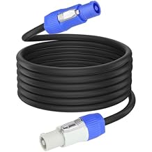 Stage Light PowerCON Cable 6ft, 3 Pin 16AWG AC PowerCon Connector Cord Input to Output, 20A Power Extension Cord for Outdoor Stage Lighting Series-2M/6.56FT