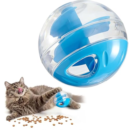 WQAPVHBG Cat Treat Dispenser Toy, 2 in 1 Cat Treat Ball for Cats, 2 x 2in…