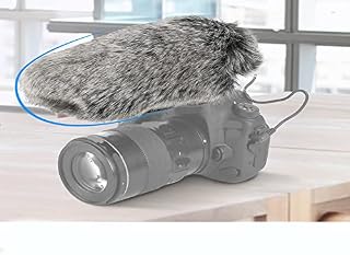 Entatial Outdoor Wind Cover Microphone Windscreen Microphone Wind Shield Furry Outdoor Microphone Windscreen Muff Wind Cover Fit for Rode Videomic Microphone Reduce Wind Noise