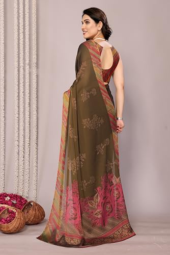 Image of MIRCHI FASHION Saree for Woman Chiffon Tie Dye Printed | Lightweight Daily Wear Women's Sari with Unstitched Blouse Piece (Available in 10 Colors)