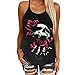 Sexy Tank Top Crop Tops Drucken Slim fit Damen Sexy Tank Top ärmellose T Shirt Vest Tshirt Damen Kurzarm Camisole Oberteile Sommer Oberteile Damen Tunika Basic Shirt Blusentop Strick Weste Top