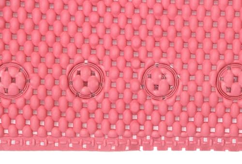Image of THE HOME TALK Cotton Bathmats | Water Absorbent Runners | Regular Striped Rugs | Floor Mats for Kitchen, Bathroom & Sink | Ultra Soft Mats | Non-Slip (Pink, 40X70 cm)