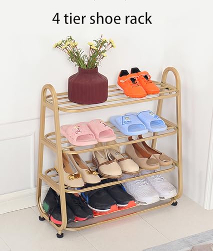 Rangement chaussures d'angle meuble vertical en métal noir 100 cm - 4