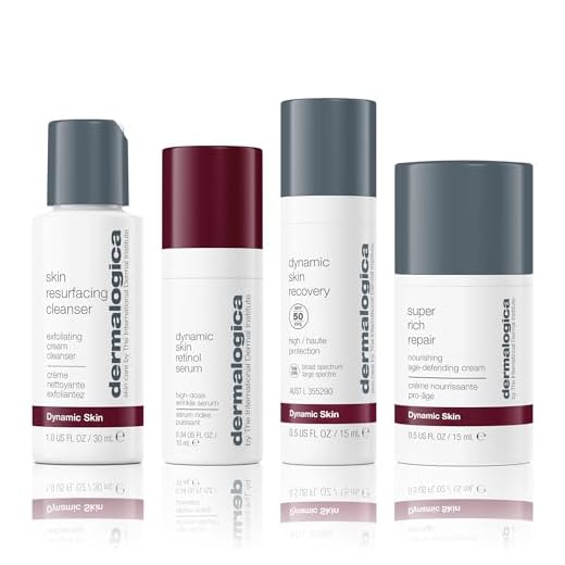Dermalogica Skin Aging Solutions Kit, Anti Aging Skincare Set - Includes: Face Cleanser, Serum, Moisturizer with SPF, and Cream, Travel Size