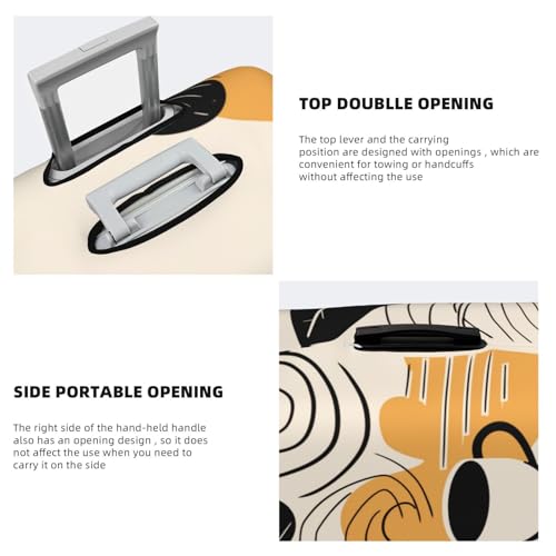 Abstract Coffee Food Art Kitchen Drawing Elastic Travel Luggage Covers Dustproof Scratch-Resistant Suitcase Protector Fit 22-24 Inch3