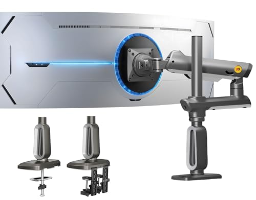 NB Ergonomic Gaming Monitor-Arm for Flat/Ultrawide/Curved Monitors 27 to 50 inch, Heavy Duty Stand Load up to 18 kg, VESA 75/100 mm Monitor-Mount A7