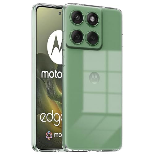 Image of Crystal Clear Back Case for Motorola Moto Edge 70 5G | Raised Bumps for Camera & Screen Protection | Clear Soft Silicone Back Case Cover for Motorola Moto Edge 70 5G (TPU | Transparent)