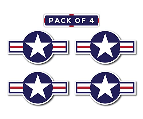 IMPERIAL VIBES – US Armed Forces Aircraft Sticker – Vinyl Sticker for Car, Truck, and Van – Removable Indoor and Outdoor Use for Laptop – Waterproof Decal for Wall and Watercooler – (Pack of 4) Imp 09