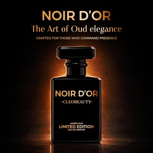 Image of TheCLEOBEAUTYCo. Noir D'Or Amber Oud Limited Edition Eau De Parfum for Men & Women, Long Lasting Luxury Perfume, Oriental Woody Fragrance with Citrus, Floral & Oud Notes, Premium Gift Perfume, 50 ml