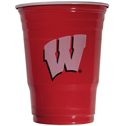 NCAA Siskiyou Sports Fan Shop Wisconsin Badgers Plastic Game Day Cups 18 count Team Color