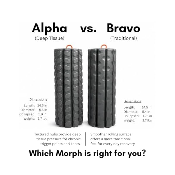 Brazyn Morph Foam Roller: Collapsible Travel Foam Roller for Back Pain Relief, Workout Muscle Recovery, Back Massager, Deep Tissue Leg Massage, Back Cracker (Sage, Traditional) - Image 3