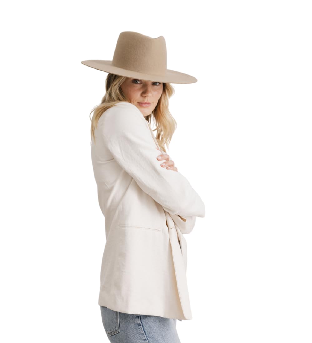 Gigi Pip Wide Brim Triangle Crown Tan XL