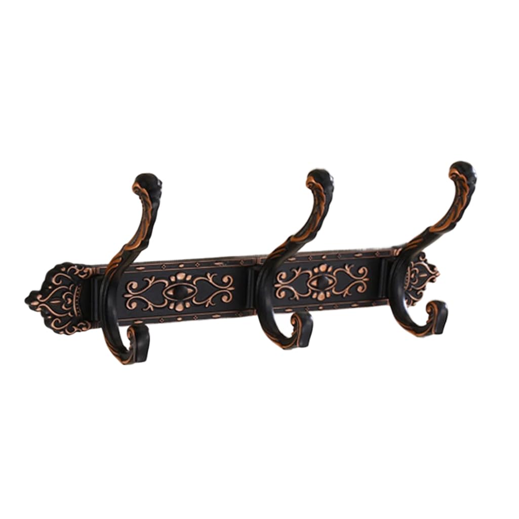 ZHOUXIAO Vintage Metal Coat Rack Wall Mounted with Hooks, Antique Heavy Duty Coat Hook Rail, Hat Robe and Towel Hooks Rack for Bathroom, Entryway, Mudroom 8Hook