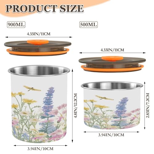 Envase hermético acero inoxidable 500 ml cocina miniatura 2